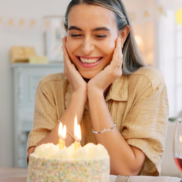 Wave Wrist Bracelet for Women Gift, Adjustable Stainless Steel and Stone, Ideal - Picture 2 of 8